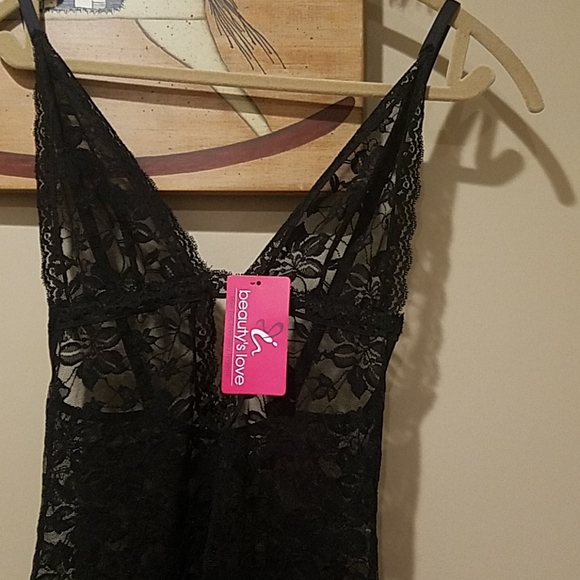 NWT Sexy Beauty's Love Black Lace Lingerie Top - Picture 2 of 6